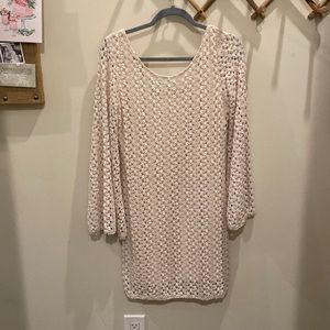 Free People crochet bell sleeve dress